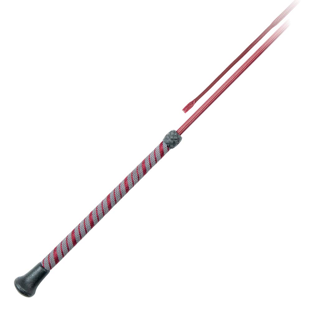 PFIFF Fusta de Doma 110 cm Núcleo de Fibra de Vidrio Mango de Goma Bicolor Burdeos