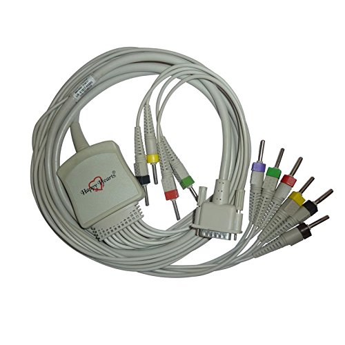 10 Lead ECG Cable Compatible with HP 4mm 15 pin Banana type.-picture-26