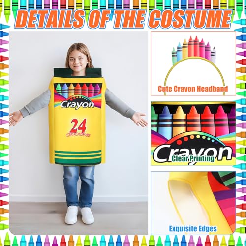Mepase Halloween Crayon Box Costume with Headband 39.37 x 28.35 inches by Mepase - Used condition - Image 3