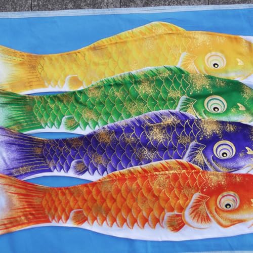 Manga de viento Koinobori Uonlytech de seda con estampado en caliente para jardín 4