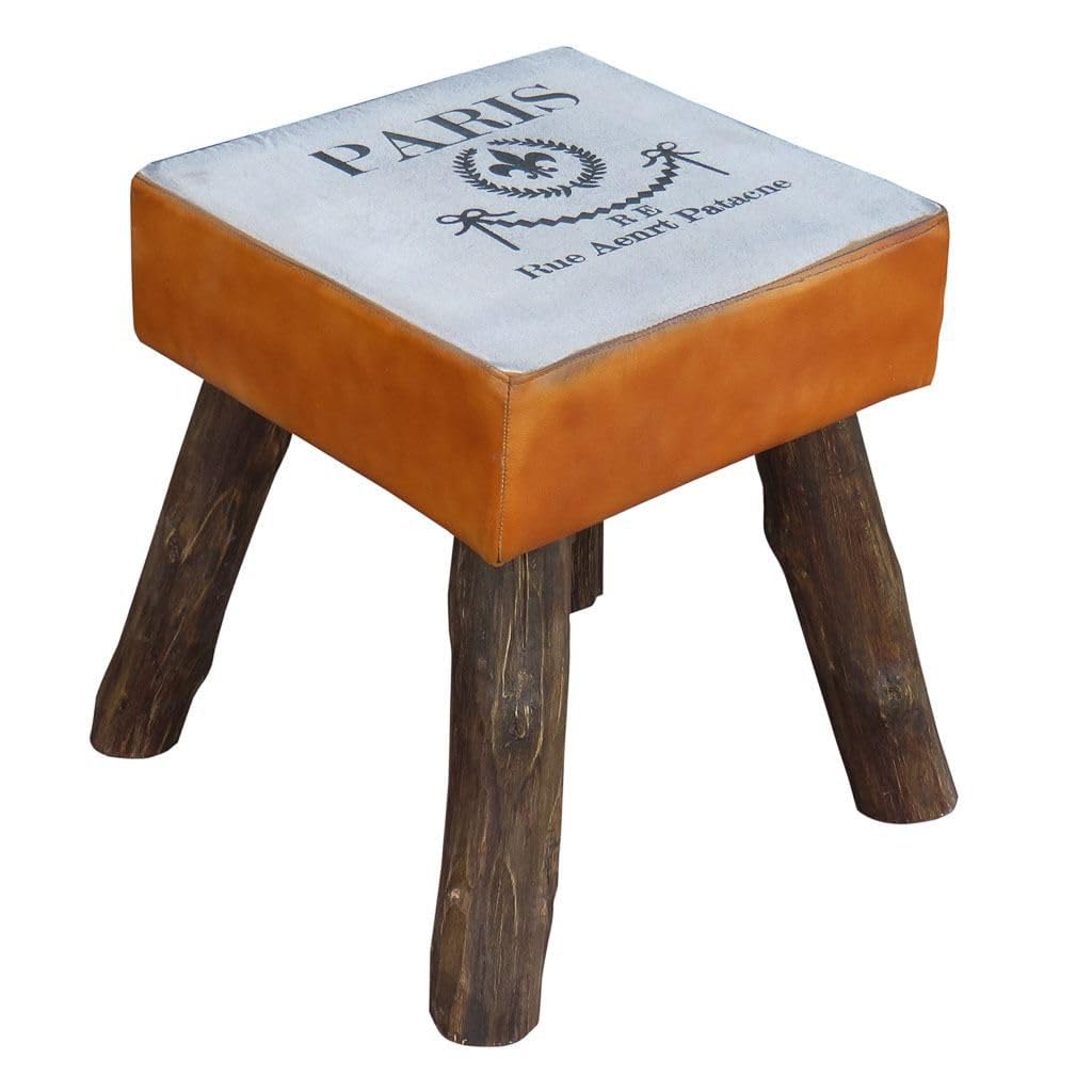 Tabouret rembourré artisanal stable pour en finir avec les sièges inconfortables