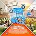 KIDUKU® Kinderspielzelt + 100 Bälle + Tasche Spielhaus Bällebad Schloss für drinnen und draußen (Blau)