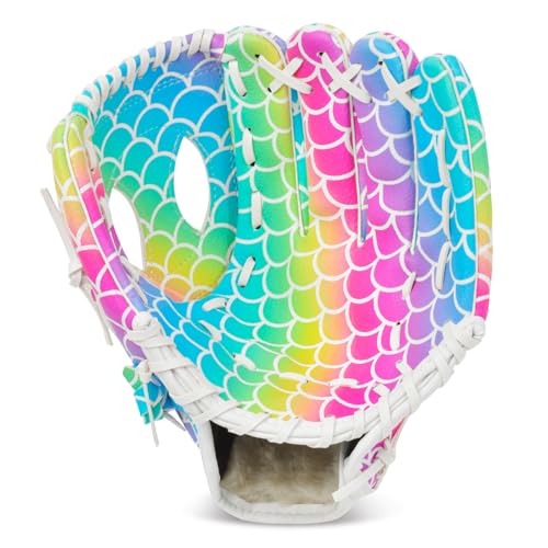 OlyPegic Baseballhandschuh für Kinder - Einlaufleichtes Synthetikleder | PU Handfläche | Atmungsaktives Mesh | Weiches Futter | Für Tee Ball & Jugendliga | Jungen & Mädchen