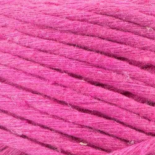 Cordon macramé 4mm peignage facile fil de coton fuchsia pour franges - 3