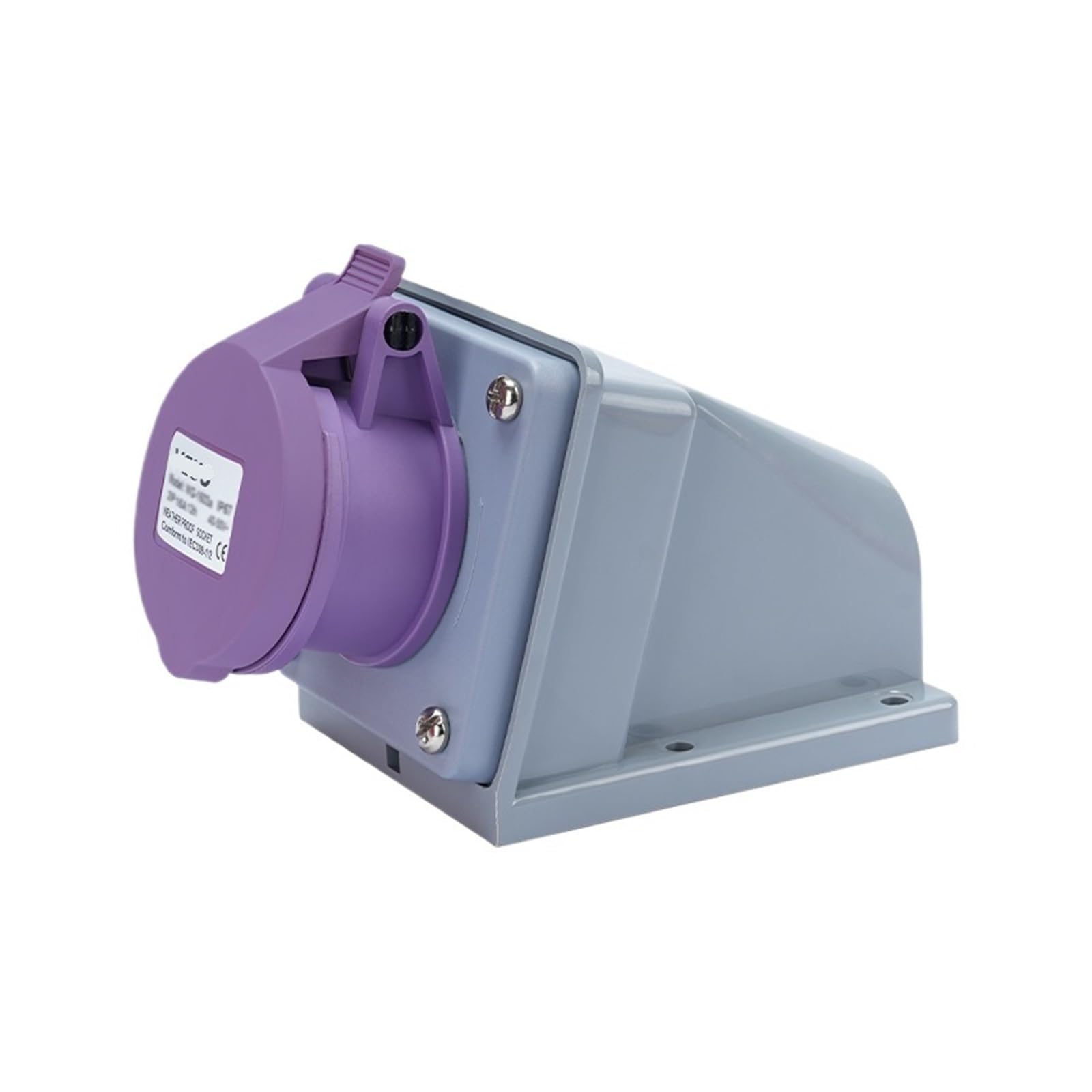 MUYTQAERG IP44 European Standard Low Voltage Two-core Industrial Plug and Socket 20-25V Waterproof Aviation Connector 16A32A(16A surface mounted socket)