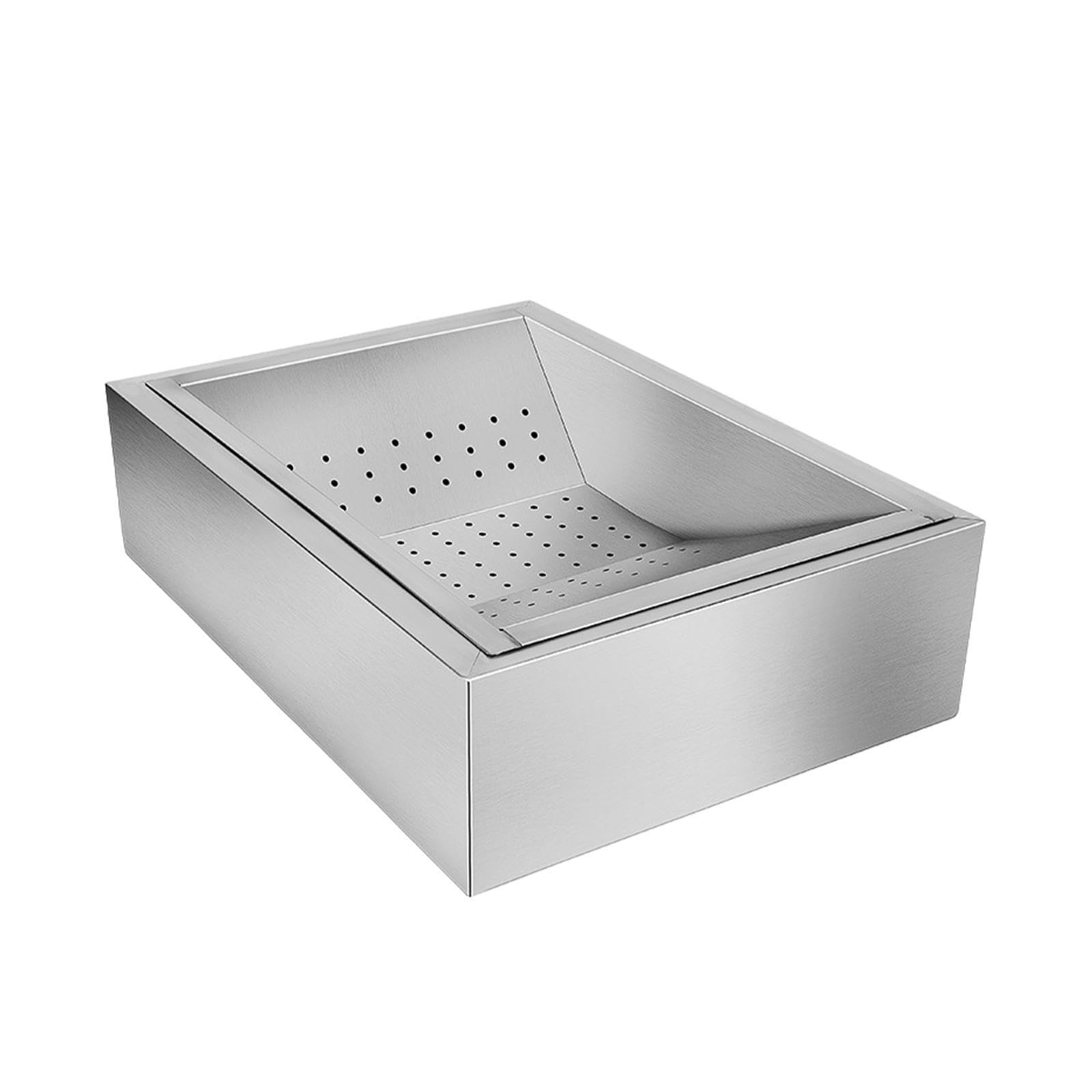 Estación de trabajo confiable para papas fritas, cesta extraíble para freidora, excelente herramienta de cocina para cafés y restaurantes, bandeja de filtro para papas