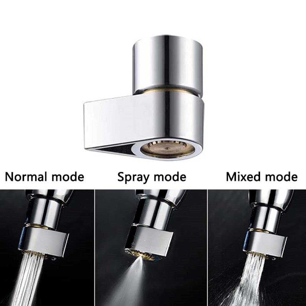 VVW&LIU Aeratore a Risparmio idrico a Tre modalità Rubinetto Corpo Principale in Ottone Rubinetto aeratore Adattatore Filtro Gorgogliatore Rubinetto a Risparmio idrico,A