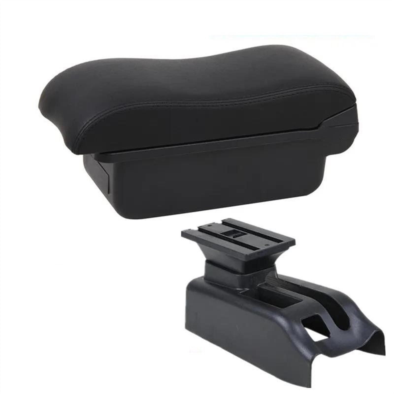 NMJLQW Storage Rack Center Console Armrest Storage Box For Bora For Golf 4 Car Interior Parts Modification Accessories(A black line No USB)