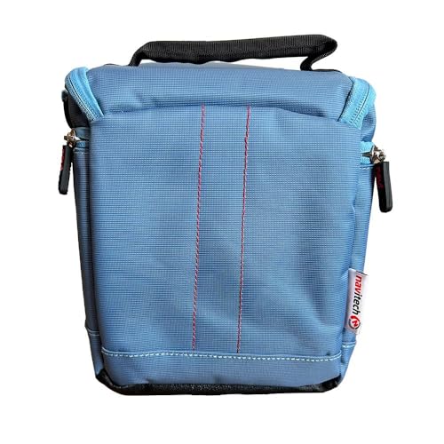Estuche y bolsa de transporte Navitech Blue compatible con proyector portátil Magcubic 4K miniatura 3