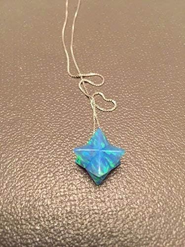 Miniatura 4 de Opal Merkaba Necklace, Opal Merkaba 3D, Opal Star of David