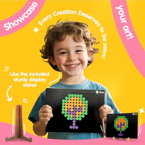 Image of Popcorn Circle Puzzle for Kids for Age 5+ Years, Magnetic 200 Foam Wonder Puzzles, Imagination Shape, Animals, Fruits, Flowers, with Display Stand, Creative, Educational Activity for Kid