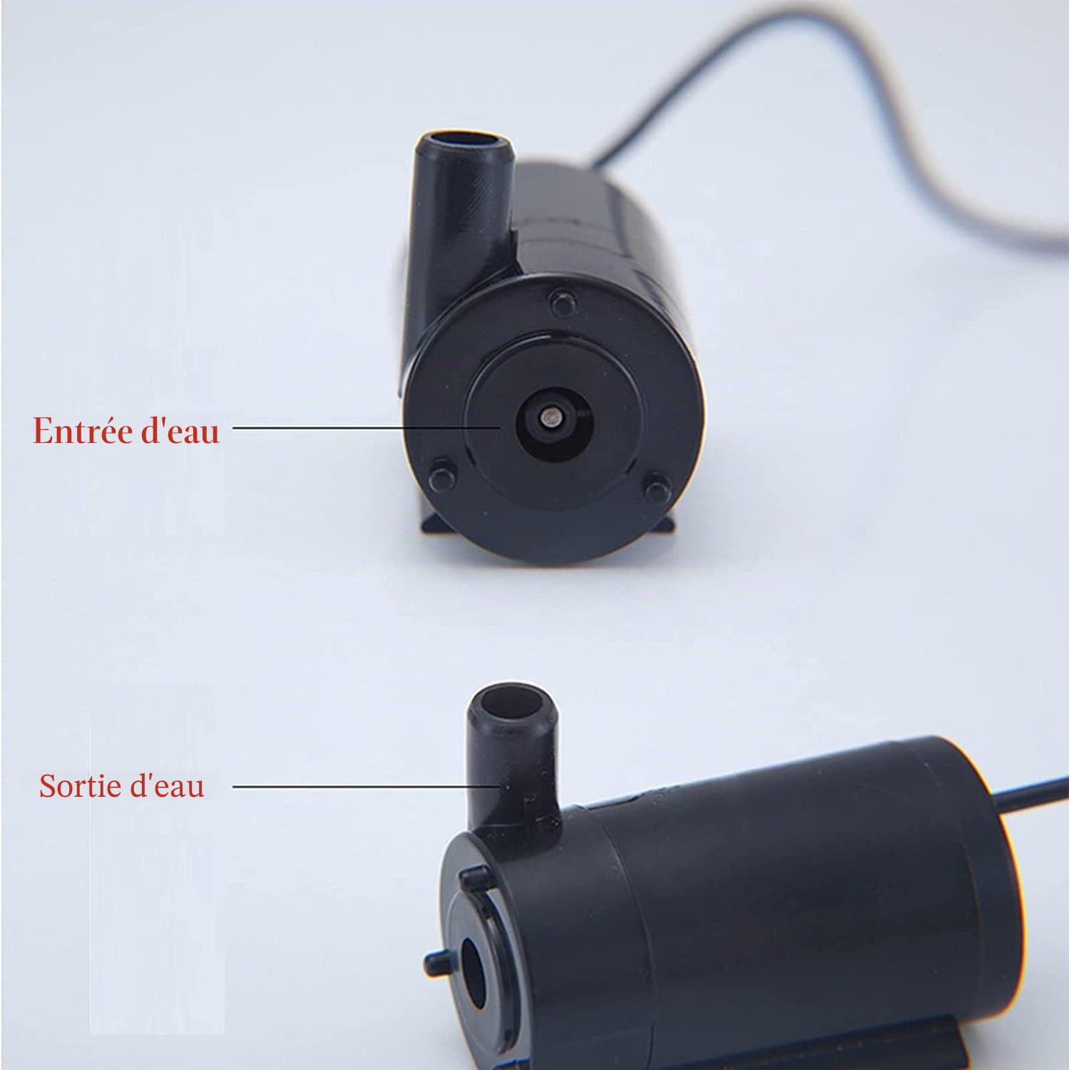 RUNCCI-YUN 3pcs Mini Pompe Submersible DC 3V 5V - Micro Pompe à Eau Brushless Avec 3M Tuyau Transparent pour Aquarium, Jardin, Plante, Fleur