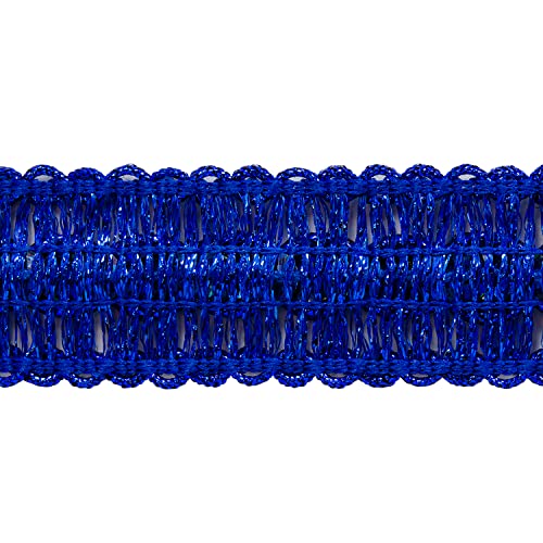 Trims By The Yard Trish Sequin Metallic Braid Royal Blue | (10 Yard Cut) Trim #TOP1