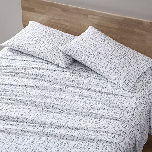 Image of Eddie Bauer - Full Sheets, Cotton Percale Bedding Set, Crisp & Cool Home Decor, Dorm Room Essentials (Albright Hill Green, Full)