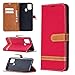 Produktbild Snow Color Galaxy A21S Hülle, Premium Leder Tasche Flip Wallet Case [Standfunktion] [Kartenfächern] PU-Leder Schutzhülle Brieftasche Handyhülle für Samsung Galaxy A21S - COBFE031138 Rot