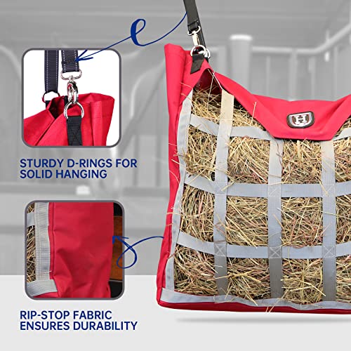 Harrison Howard Saco de feno de cavalo durável premium saco de feno de alimentação lenta tecido impe