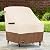 ANartcle Outdoor Swivel Lounge Chair Cover 2 Pack,600D Waterproof Heavy Duty Outdoor Chair Covers(30 W x 34 D x 38.5 H inches),Patio Swivel Chair Covers for Outdoor Furniture,Beige&brown.