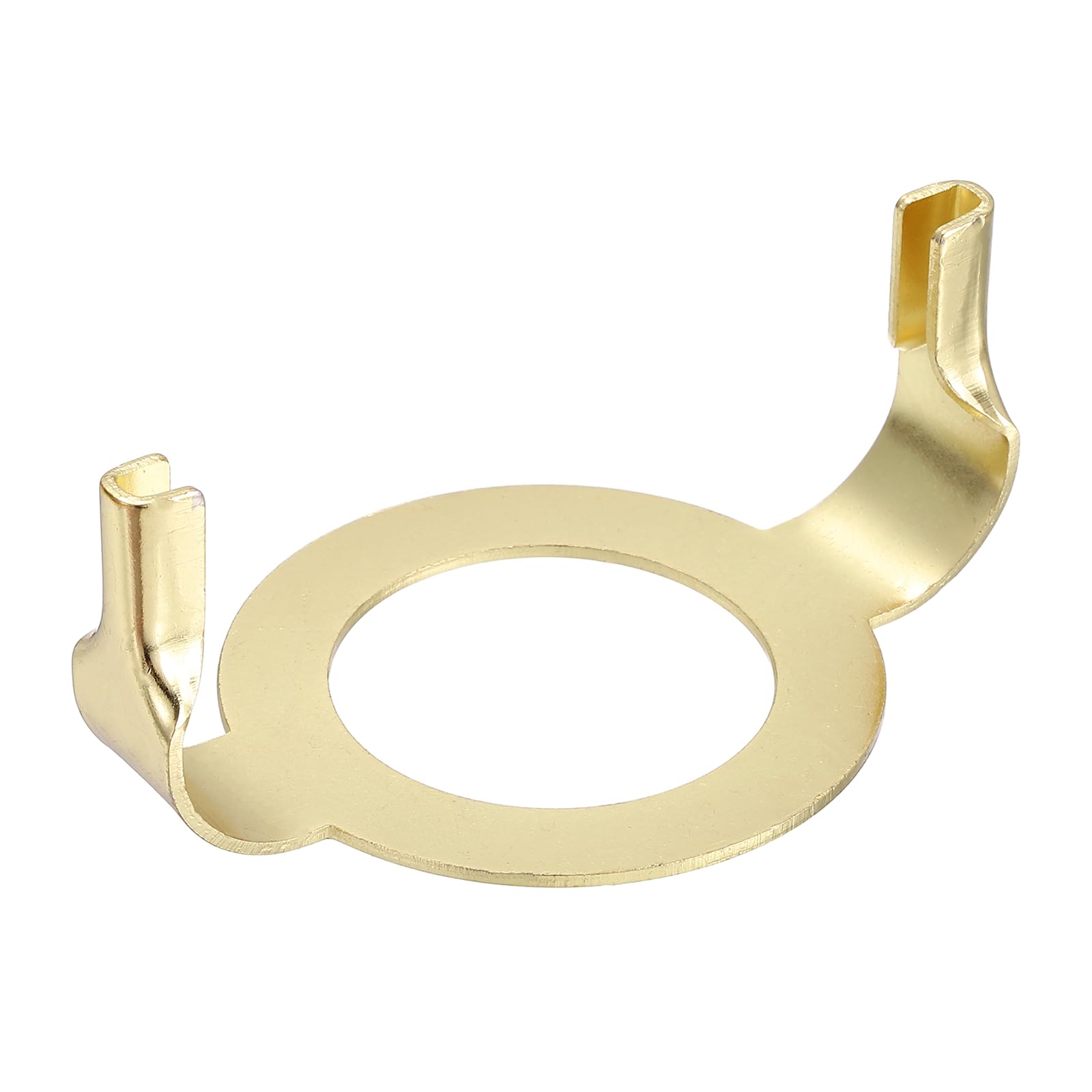 PATIKIL E26 Lamp Harp Saddle Base, 1-7/16" (36mm) Lamp Harp Holder Base Non-Slip UNO Collar Adapter Replacement Steel Lampshade Accessories for E26 Threaded Light Socket, Gold
