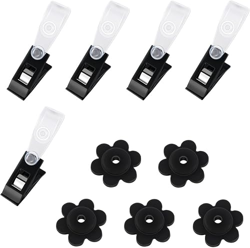 Tapones de goma para bandera de jardín y tigre, paquete de 10 piezas, topes de goma, clips antiviento para banderas de jardín, tapón y clip de