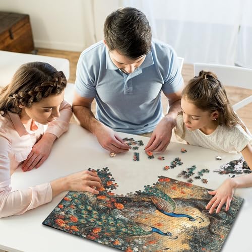 Puzzle de pavo de 1000 piezas con acabado artístico premium para coleccionistas 7