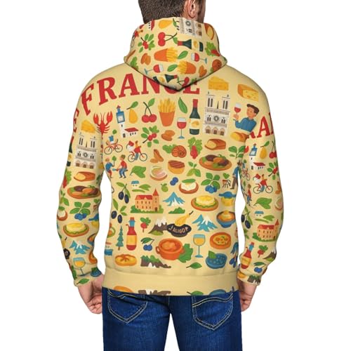Sweat à capuche pour homme veste zippée coton manches longues - 7