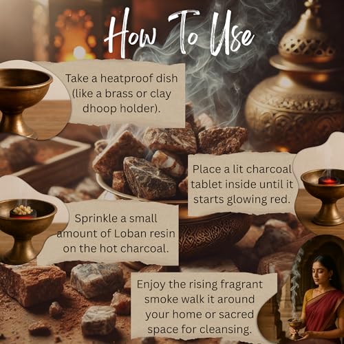 Image of Premium Afghani Loban Powder for Pooja (350 gm) | Natural Dhoop for Meditation, Aromatherapy & Spiritual Use | Long-Lasting Fragrance | 100% Pure & Charcoal-Free (Pack of 1)