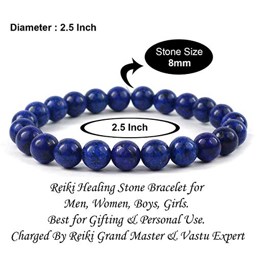 Image of Certified Natural Crystal Stone 8 mm Round Beads Bracelet for Men & Women | Reiki Charged Gemstone Bracelet | Multiple Stone Variants Available