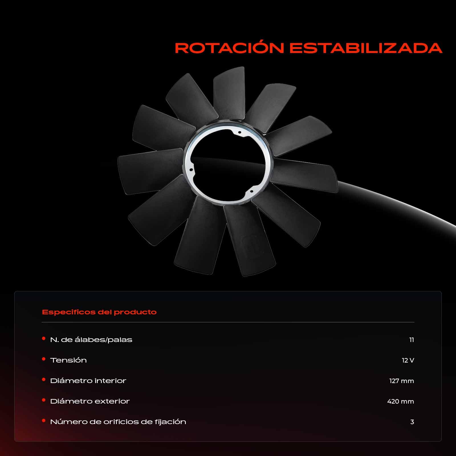 Frankberg Ventilador del radiador Compatible con Serie 3 E46 2.2L Serie 5 E39 2.5L Serie 3 cabrio E46 3.0L Serie 3 Touring E46 2.2L Serie 3 E46 2.0L Replace# 11521712058