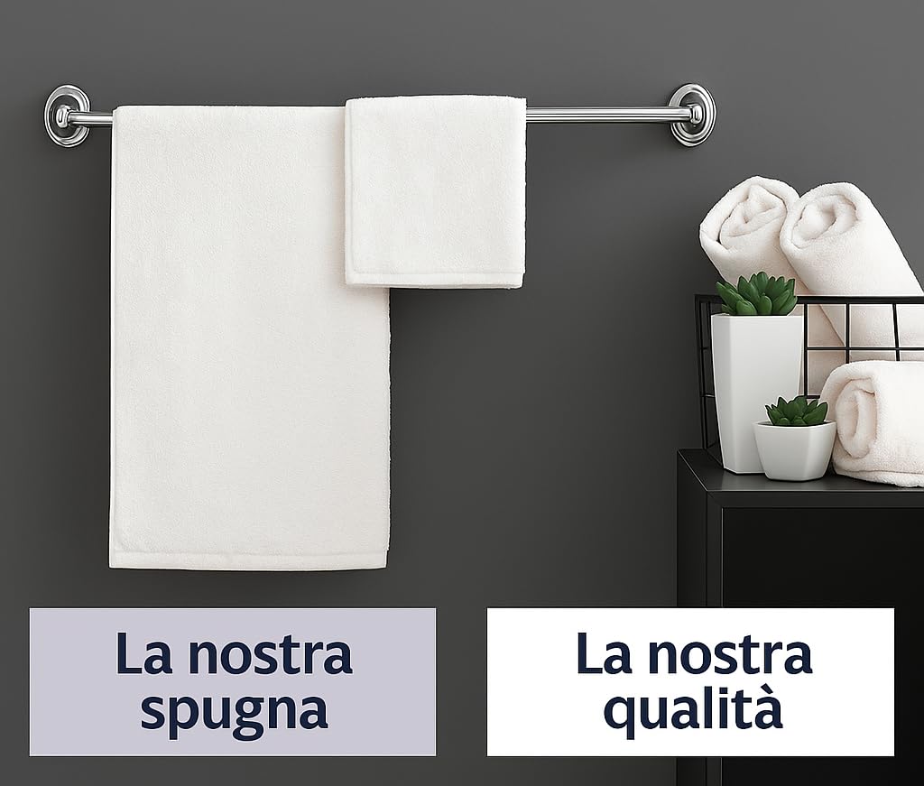 Lot De 3 Serviettes éponge 100% Coton Ali Brothers - Dimensions Assorties (38x50cm, 50x90cm, 70x140cm) - Pour Maison, Hôtel, Spa