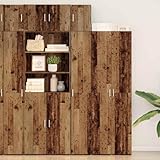 Rangement discret: une porte coulissante masse vaisselle ou fournitures culinaires derrière un façade bois ancien 30 x 42,5 cm, gain de place dans la cuisine sans perte de style.