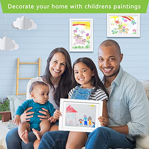 Tutuloo 2Pcs A4 Kids Art Frame Front Opening Holds 50 Pcs Art Work, Kids Artwork Frames Changeable For Children Art Projects Frames, Kid Artwork Picture Frames With Storage For Kids Art Display Frame (White) #TOP7