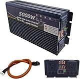 5000 Watt Power Inverter 72V DC to 110V AC Converter, LED Display with 2 AC Outlets...