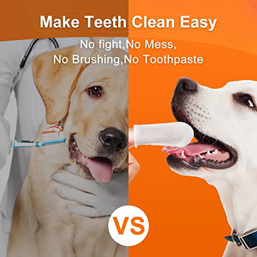 yadee Dog Teeth Cleaning Finger Wipes, 100Pcs Dog Dental Care Wipes for Cats and Dogs, Pet Oral Cleansing Presoaked⊠- Image 3