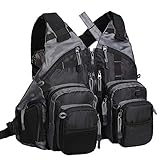 D-Ring auf der Rückseite zum Befestigen eines Fischernetzes, Rutenhalterschlaufen, Messerwimpernlasche und eine Vielzahl von Befestigungsschlaufen ermöglichen es Ihnen, alle Ihre Ausrüstung zu tragen.