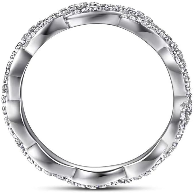 1.70 Ctw Round Cut Diamond 14k White Gold Finish Womens Engagement Wedding Twisted Ring 925 Sterling Silver