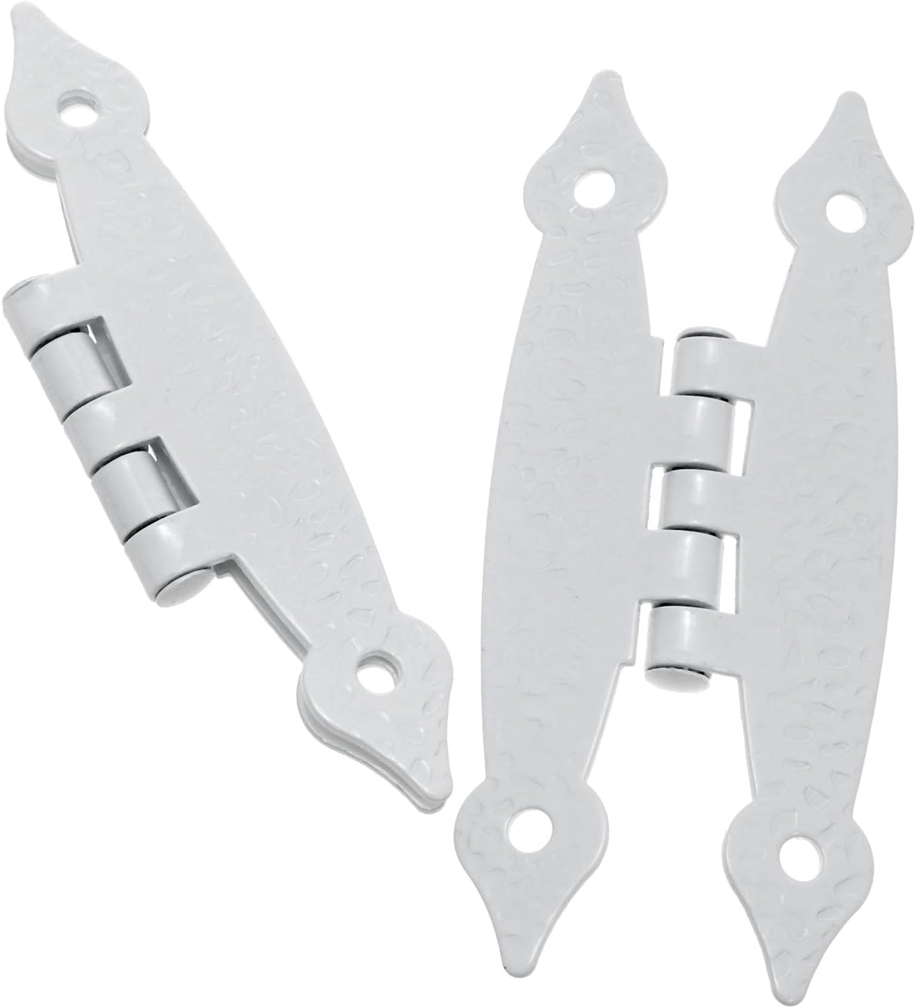 White Flat Decorative Face Frame Flush Mount Hinges 3.46Inch1.45Inch - 2PCS