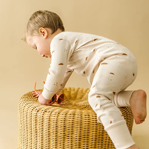 Makemake Organics Organic Baby Clothing 2-Way Zip Romper Footies Onesie Boy Girl Gender Neutral (Sunshine, 6-12) #TOP3