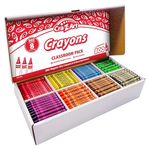 Cra-Z-Art 800ct Crayon Bulk Class Pack