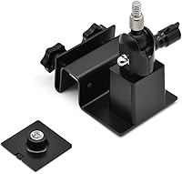 Vista 6 de Holicfun Soporte Universal de Panel Solar para Canalón para Paneles Solares Ring, Arlo, Eufy, Wyze, Reolink y Más (Negro)