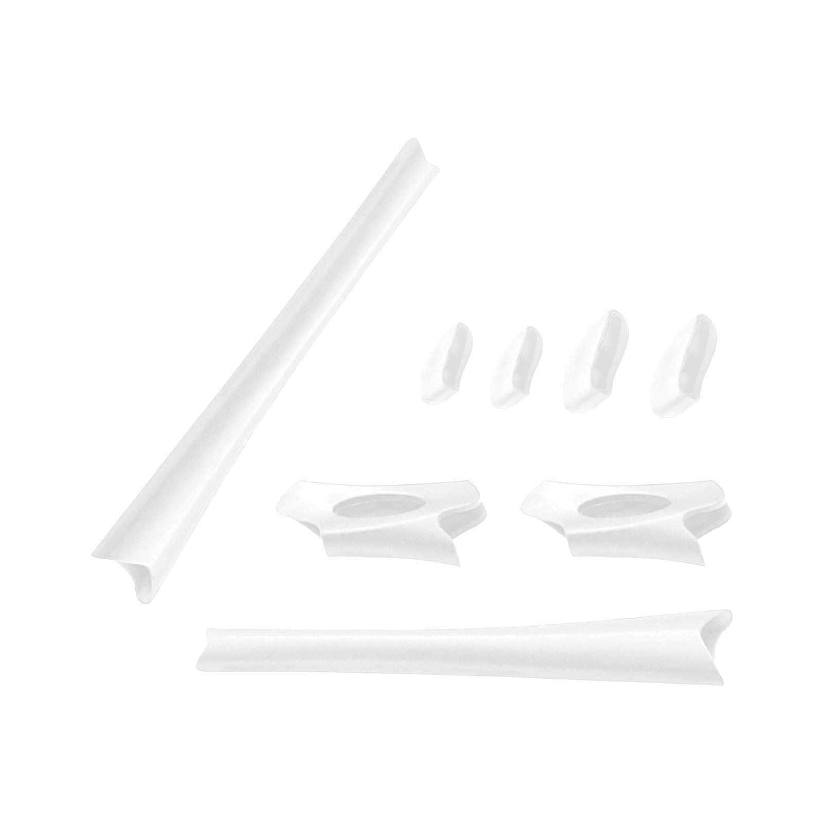 Lenzreborn Men's White Replacet Earsocks Nosepieces Rubber Kits For Oakley Flak Jacket Xlj Sunglasses