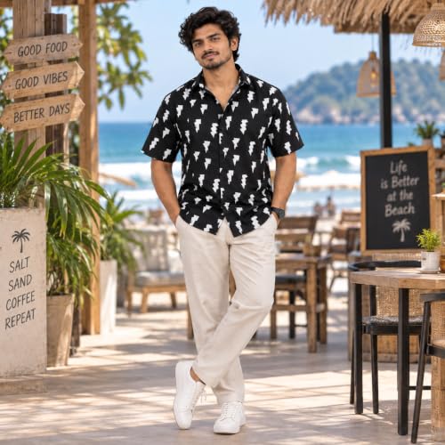 Image of BROWN CULTURE Printed Shirts for Men | Half Sleeve Shirt for Men | Cotton Half Sleeve | Cotton Blend Shirts for Men's | Casual Printed Shirt | Stylish Everyday Wear
