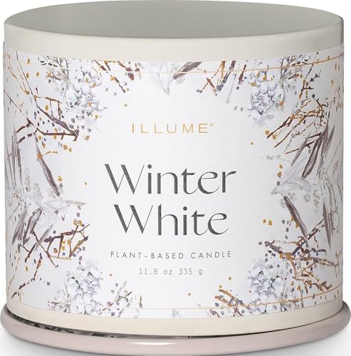 Image of Illume, Candle Tin Winter White Vanity 11.9 Ounce