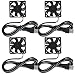 Produktbild ALAMSCN 4PCS DC USB Bürstenloser Lüfter 5V 5010 3D Drucker Lüfter für 3D Drucker Computergehäuse kleine Geräte Serie Reparatur Ersatz, 50X50X10mm