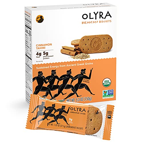 Olyra, Biscuit Breakfast Olympic Rynner Cinnmon Tahini Organic, 5.3 Ounce