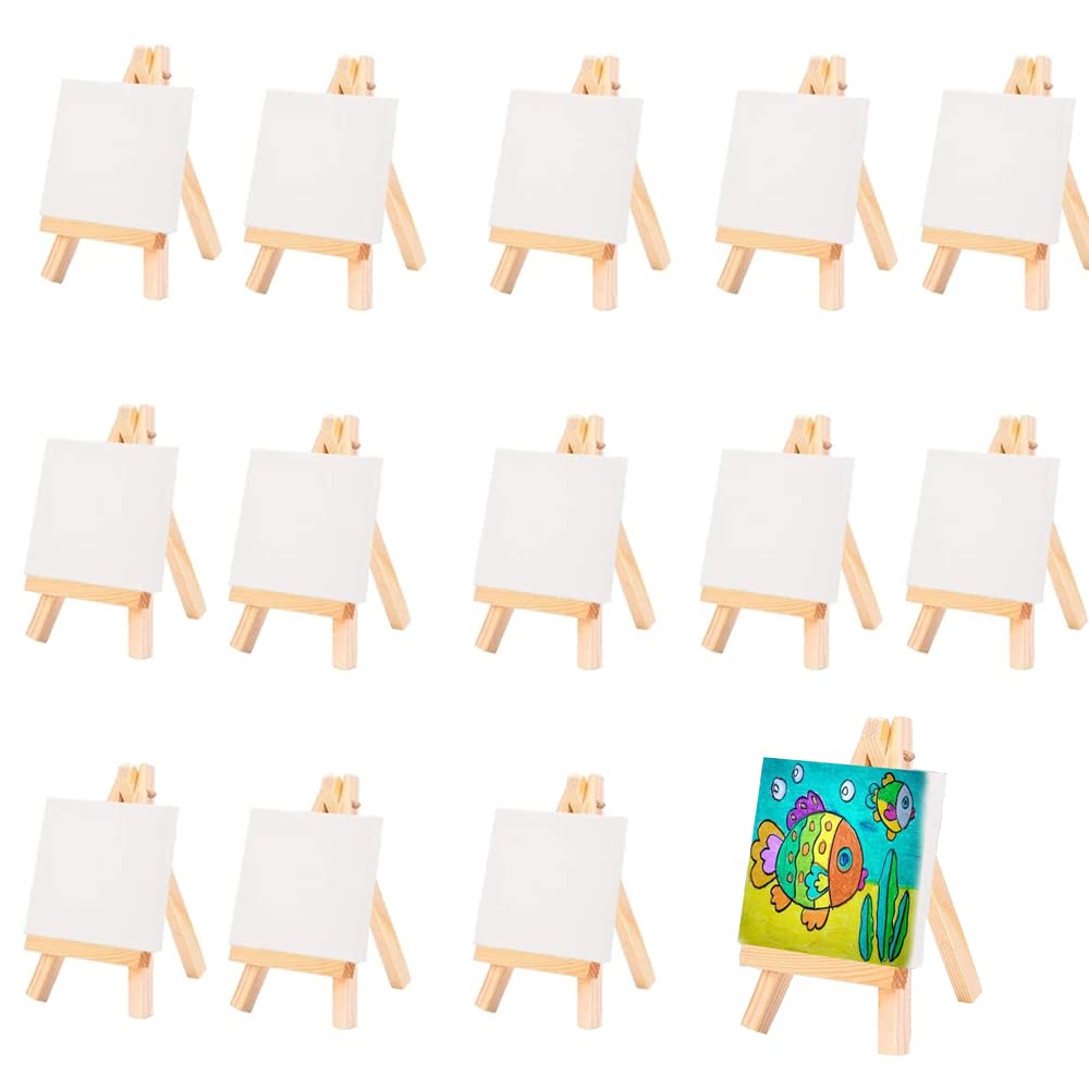 Osmond 16 Mini Tele Allungate 10,2x10,2 Cm Con Cavalletto: Set Per Pittura Artigianale, Perfetto Per Bambini E Principianti - 4