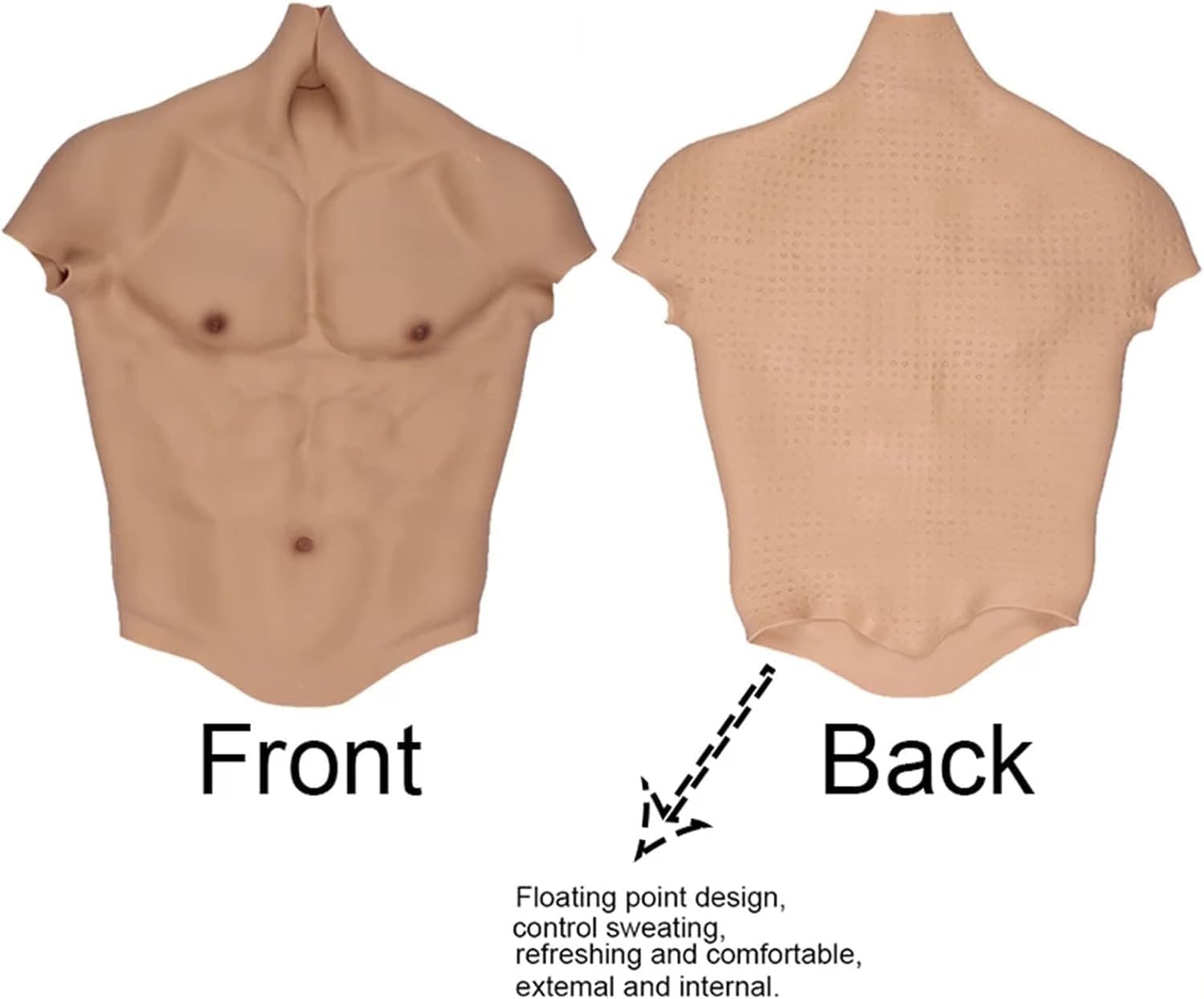 Silicone Muscle Chest Realistic Male Chest Fake Muscle Suit for Cosplayers Artificial Simulation Muscle Chest Man