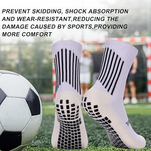 Youth Anti Slip Soccer & Trampoline Socks 4 pk ages 4-104