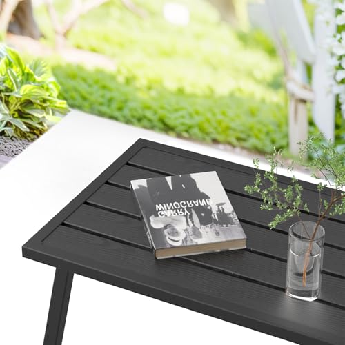 Table basse d'extérieur en métal pour café en terrasse et aménagement de balcon compact - 7
