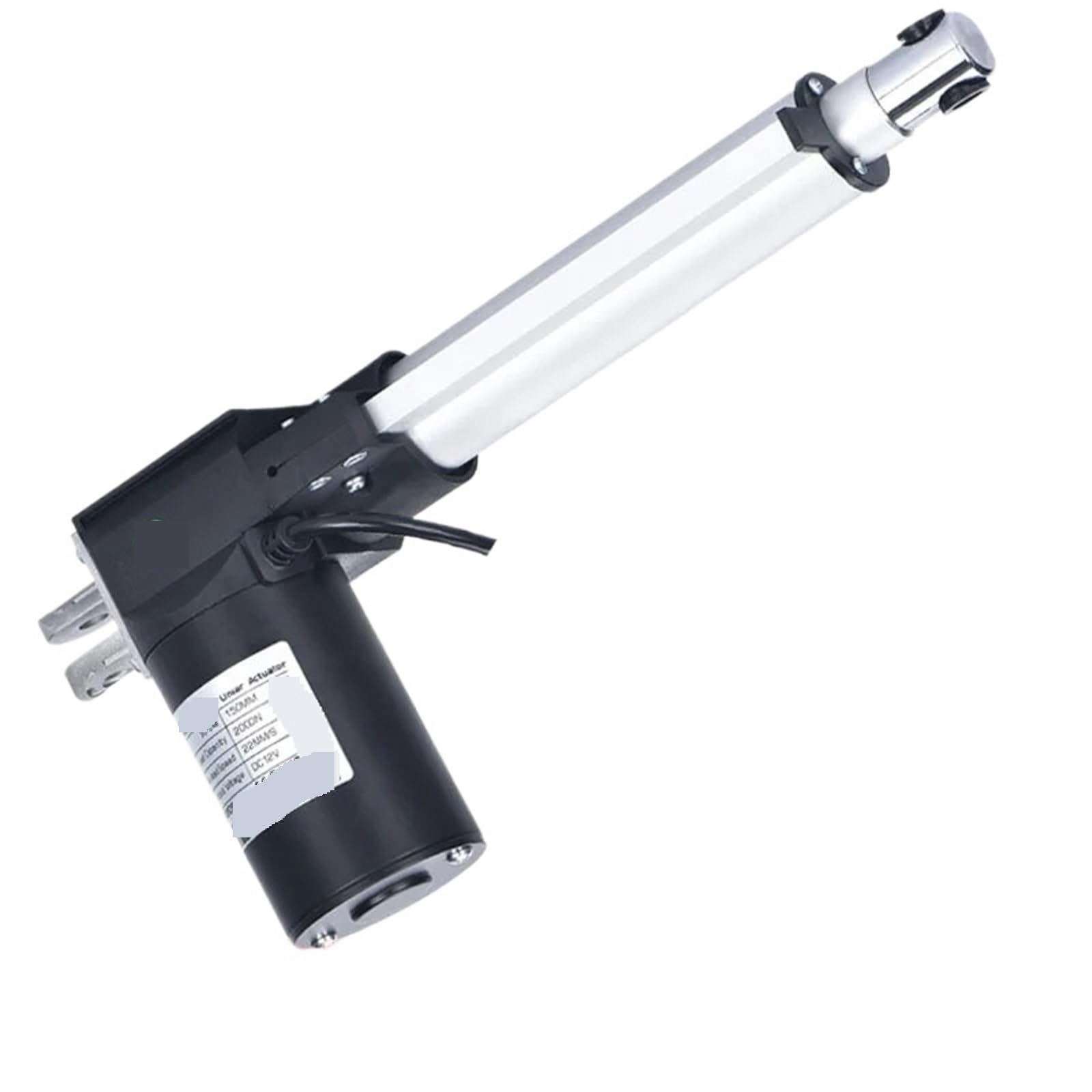 Attuatore lineare 6000N Asta telescopica elettrica 24V Motore di sollevamento 25dB 55W 100mm~1500mm Corsa 50kg~600kg Carico interno/esterno