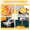 Exprimidor manual de acero inoxidable, exprimidor de jugo de naranja, exprimidor de limón de acero inoxidable, exprimidor de jugo de naranja, extractor de jugo para sandía, limón, naranja, uvas y otras frutas 6